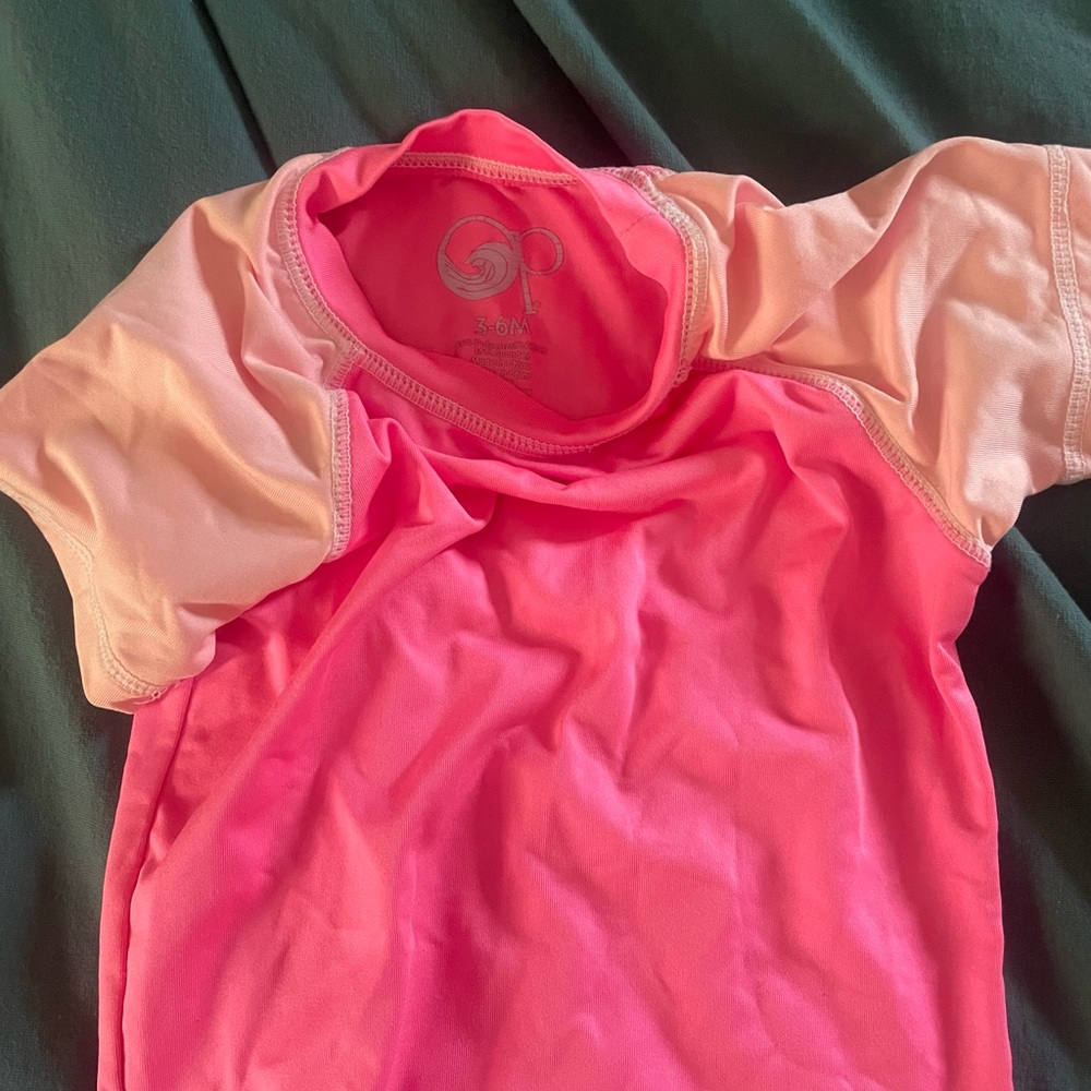 Pink and Cream Short Sleeve Shirt